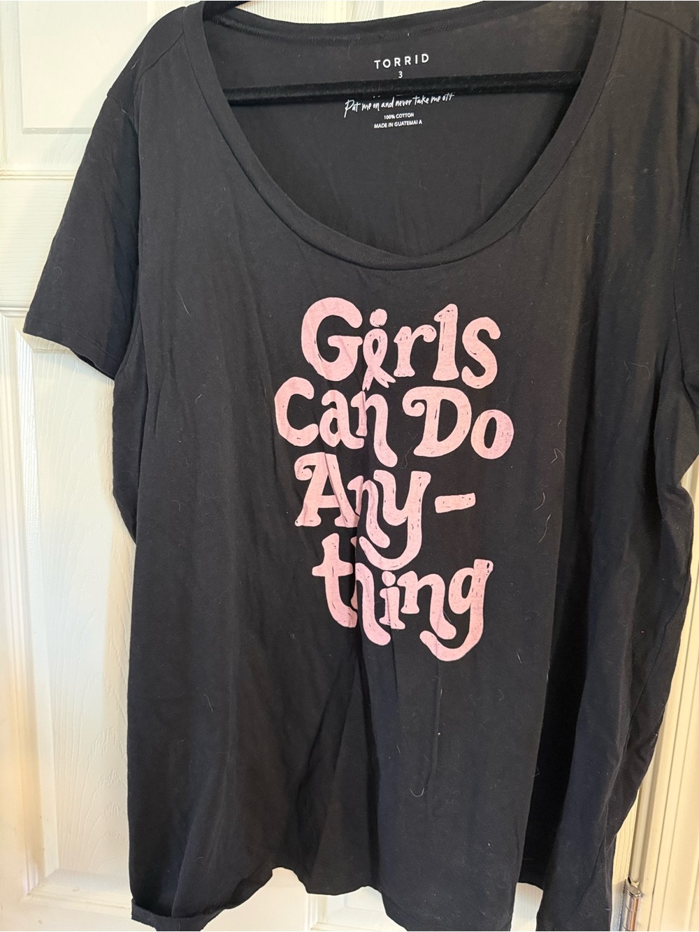 torrid Black Tee with White Logo and Script